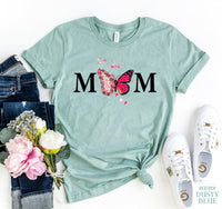 Thumbnail for Mom Letter Butterfly T-Shirt - Sensationally Fabulous