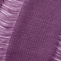 Thumbnail for See-Through O-neck Long Sleeve Knitted Purple Dress
