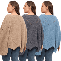 Thumbnail for Trendy Plus Size Batwing Sleeve Sweater Top