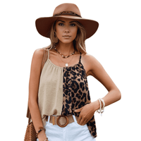Thumbnail for Trendy Leopard Print Cami Top with Round Neck
