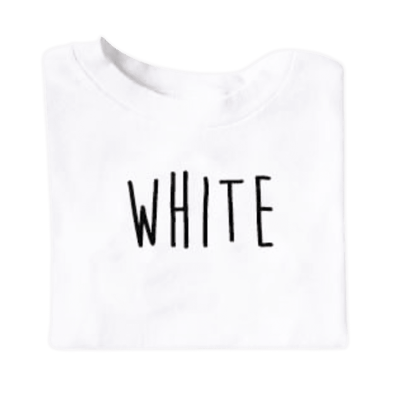 White Baby In Progress Letter Loose T-Shirt - Sensationally Fabulous