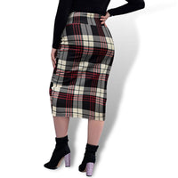 Thumbnail for Curve Plus Plaid Split Hem Midi Skirt Sensationally Fabulous