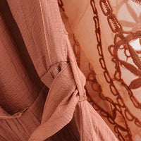 Thumbnail for Deep V Neck Bell Sleeve Sash Mini Dress - Sensationally Fabulous