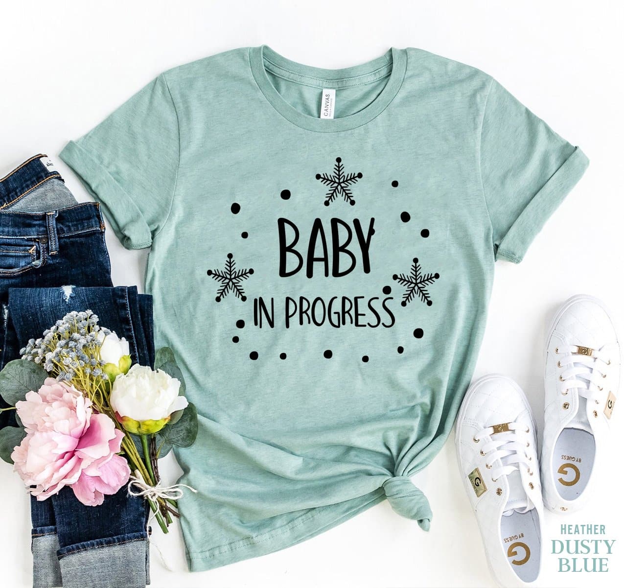 Baby In Progress Letter Loose T-Shirt - Sensationally Fabulous